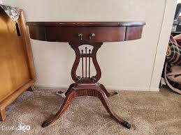 Vintage Mersman Oval Wood Table with Drawer Auction | Estate 360