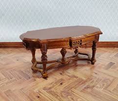 JBM Miniature Coffee Table Victorian Style Walnut Finish 1 ...