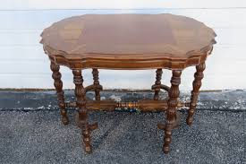 Early 1900s Carved Inlay Top Side End Table 1949 SHIPPING ...