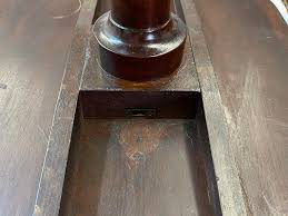 19th Century Mahogany Pedestal Base Candle Stand / Side ...