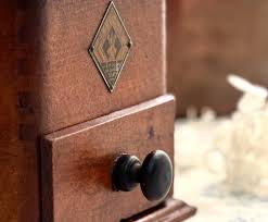 50235-Stunning French antique KIMOU wooden coffee grinder ...