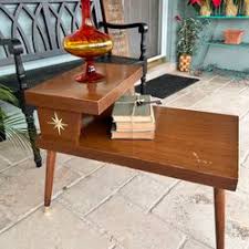 Vintage Atomic End Table Mid Century Formica Retro Two Tier Step Retro MCM Table for Sale in Merritt Island, FL - OfferUp