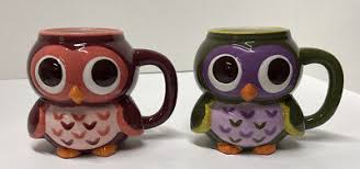 Mesa Home Products 3D Owl Mugs Cups Set Of 2 | eBay