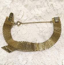 Vintage Hobe Gold Tone Chain Bracelet, Elegant Flat Link Dangle Bracelet - Etsy