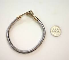 Sterling Silver Bracelet with 18k Yellow Gold and Diamonds (6.5grams 18k) | eBay