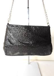 OZOC Japan Black Metallic Mesh Crossbody Bag with Ruffles & Removable Straps | eBay Australia