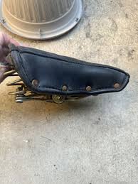 Vintage Bike Leather Spring Seat Motorcycle Bicycle Antique ...