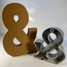 Ampersand Lot of 2: Galvanized Tin & Cardboard Home Decor | eBay