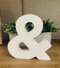Initial Wooden Letter “&” symbol Wall Decor Wedding Wood ...