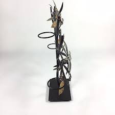 VINTAGE TOLE Olive Tree Candelabra For 3 Tea light Candles ...