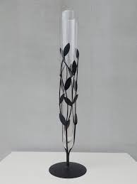 Vintage Metal & Glass Vase: MCM Industrial Decor, 1980s ...