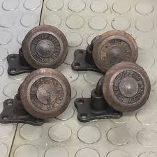 ONE- LISLE JEEPERS ROLLER for CREEPERS Antique cast iron roller wheel | eBay