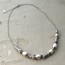 Sterling Silver - Necklace, Oxidized Raw Sterling Silver Necklace - Etsy