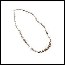 Vintage 1970s Sterling Silver Navajo Native American Hand Made Bead . For Sale at Ruby Lane