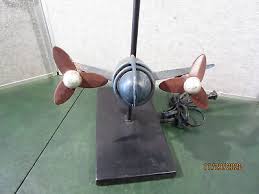 Vintage Military Plane Art Deco Table Lamp | eBay Australia