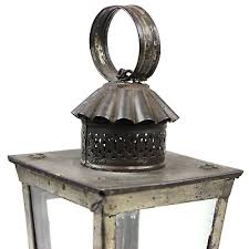 ANTIQUE EARLY 1800 TIN METAL CANDLE LANTERN LAMP GLASS PANELS HANDLE LOOP | eBay