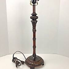 Faux Bamboo Accent Table Lamp 21.5"H to Bulb Base 6"W Base Resin 2003 | eBay