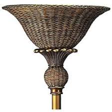 Tropical Wicker Torchiere Floor Lamp - Bed Bath & Beyond - 3297699