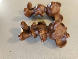 Minnie & Mickey Mouse Wood wooden Figure figurine carved ...