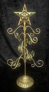 Metal Gold Colored 2PC 20” Christmas Tree Holiday Home Decor ...
