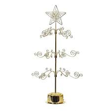 Angel Sar 24 in. Gold Metal Rotating Hanger, Ornament ...