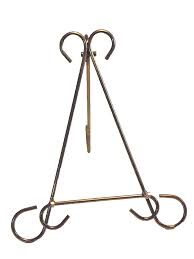 Vintage Gold Color Metal Picture Stand Display Easel Book Plate Holder Folding | eBay