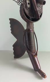 Metal Sculpture ''butterfly'' Made of Reclaimed Materials ...