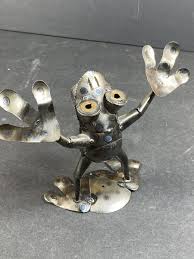 Industrial Brutalist Style Frog Figurine | eBay