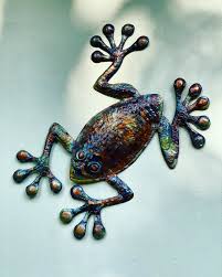 21" Leaping Copper Frog - Etsy