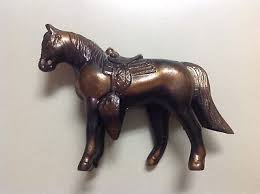 Vintage 1950's Western Horse Carnival Prize Copper Country Western Horse USA | eBay