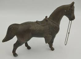 Vintage Brass Horse Figurine Statue 8.5" H | eBay