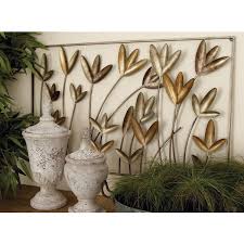 DecMode Indoor Brown Metal Contemporary Floral Wall Decor - Walmart.com