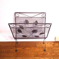 Vintage Metal/cast Iron Magazine Rack, MCM Metal Magazine Rack, Mid Century Metal Scroll Work - Etsy