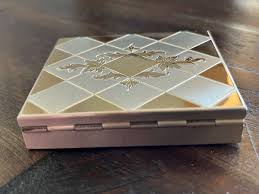 Vintage Goldtone Metal Makeup Compact Case with Mirror and ...