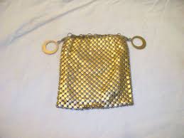 Vintage Metal Mesh Drawstring Evening Purse - Chatelaine ...