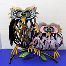 New Metal Love Owls Sculpture Figurine Bird Figurine - Etsy Ireland