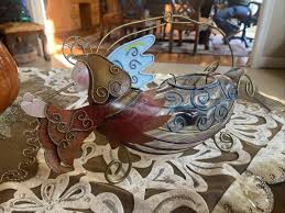 Vintage Rare Horn-Blowing Anglel colorful Metal Wire Bubble Glass Candle Motive | eBay