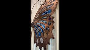 Extra-Large Brutal Style Agate Stone Butterfly Wall Sculpture and Light For Sale at 1stDibs