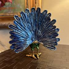 Peacock Decorative Box Trinket Jewelry Box Hinged Jeweled ...