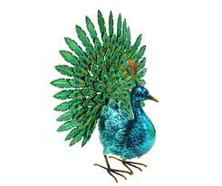 Metal Indoor /Outdoor Peacock Garden Ornament – Dog Desk Shop