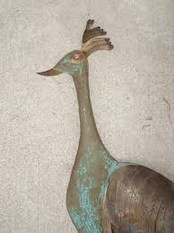 Vintage Mid Century Metal Wall Mantle Peacock Plaque Sitting ...