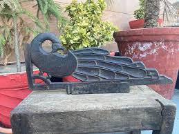 Ancient Old Wooden Hand Carved Peacock Figurine Corbel Wall ...