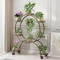 OWKAY Flower Pot Metal Plant Stand Balcony Floor-standing Multilayer Shelf Rack : Amazon.co.uk: Garden