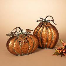 Fall Assorted Metal Pumpkins (Set of 2) | Ashley