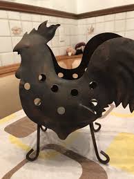 Metal Cast Rooster planter | eBay
