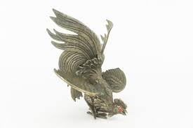 Set of 2 Vintage Fighting Roosters Statues 1950s | Silver Plated Bird Figurines | Collectible Table Decor Sculptures | Made in France - Etsy