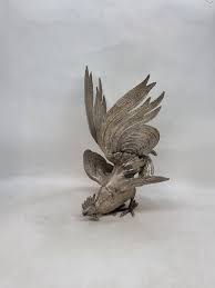 Vintage Metal Rooster Sculpture | Made in Italy | - Etsy India