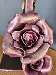 Metal Cross Sculpture With Custom Finished Roses - Etsy