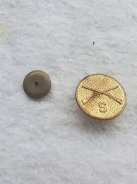 VTG WWI WW1 ARMY INFANTRY SUPPLY CO. Enlisted GILT Collar ...