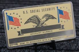 Metal US Social Security ID Card (Blank) [080CHR] | eBay